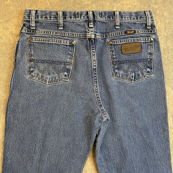 Wrangler George Strait Jeans Mens 34x36 Blue Medium Wash Straight Denim Pants - Picture 11 of 12